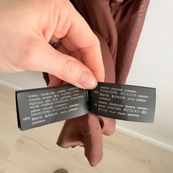 Zara Gathered Mesh Tulle Maxi Midi Dress Brown Size Medium - Picture 8 of 8